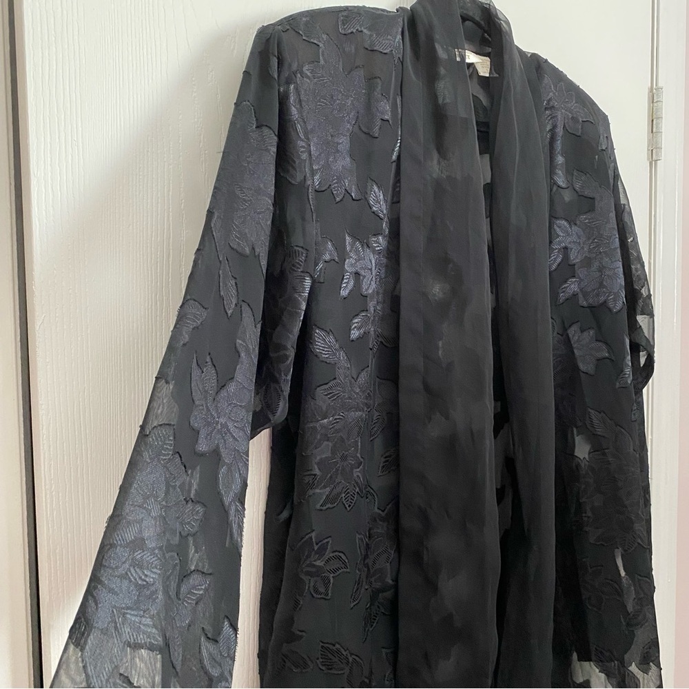 Vintage Victoria’s Secret Sheer Floral Robe Whimsigoth Duster Cardigan Kimono Sm